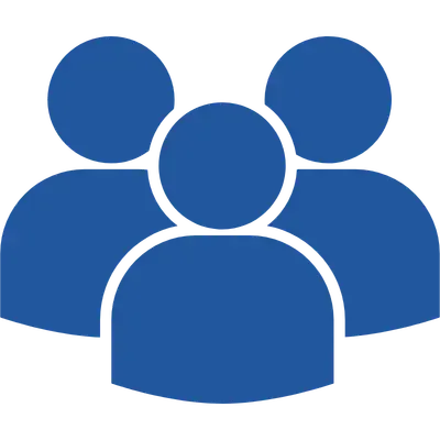 3 blue people