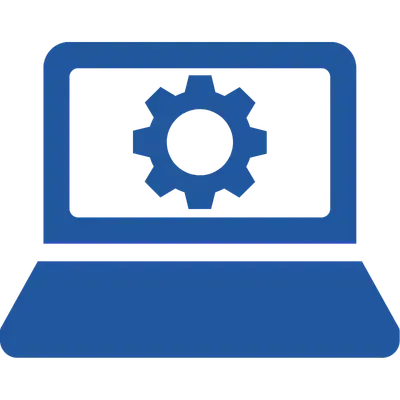 Blue laptop