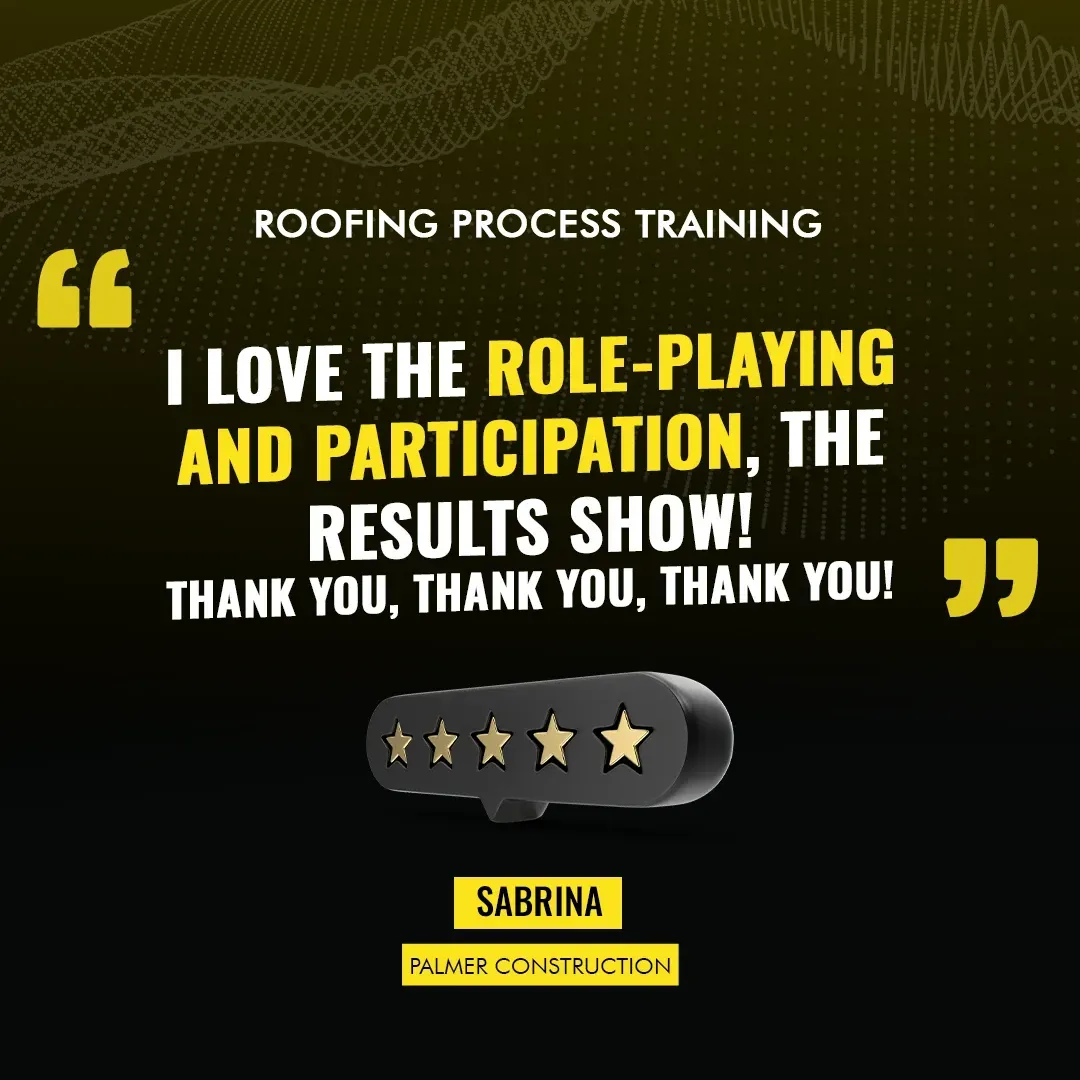 Business 411 Roofing Process Training Testimonial by Sabrina