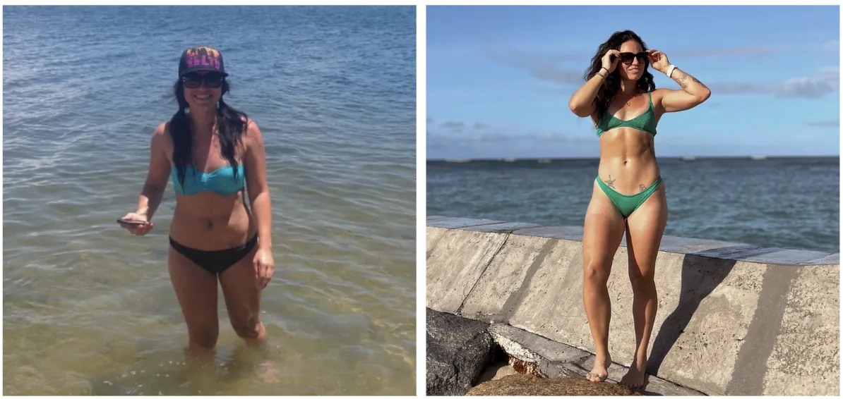 Before and after transformation photo