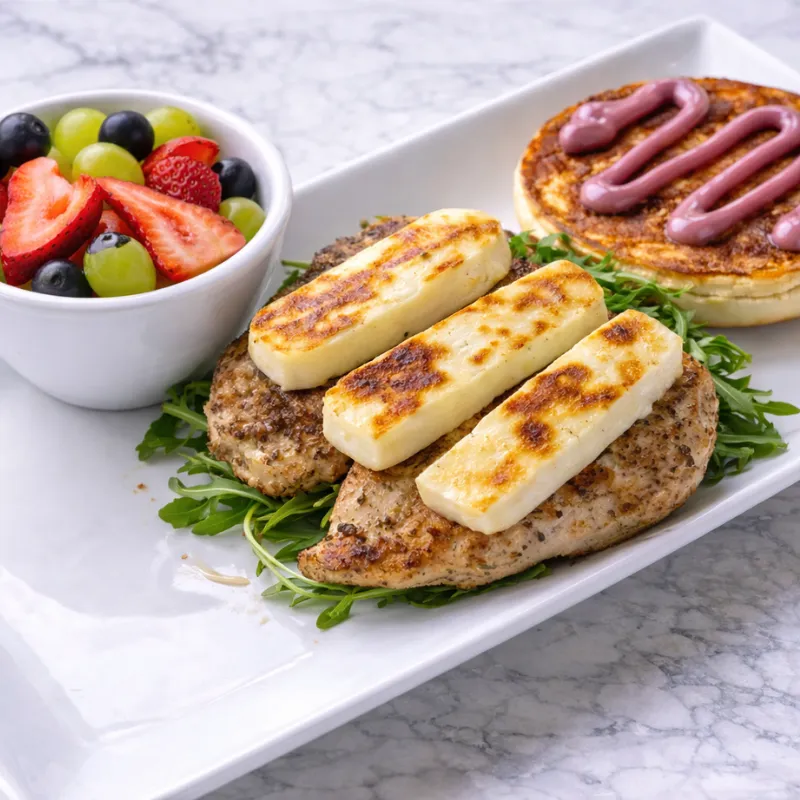 Grilled chicken and halloumi sandwich at Easy Like Sunday in Greensboro NC