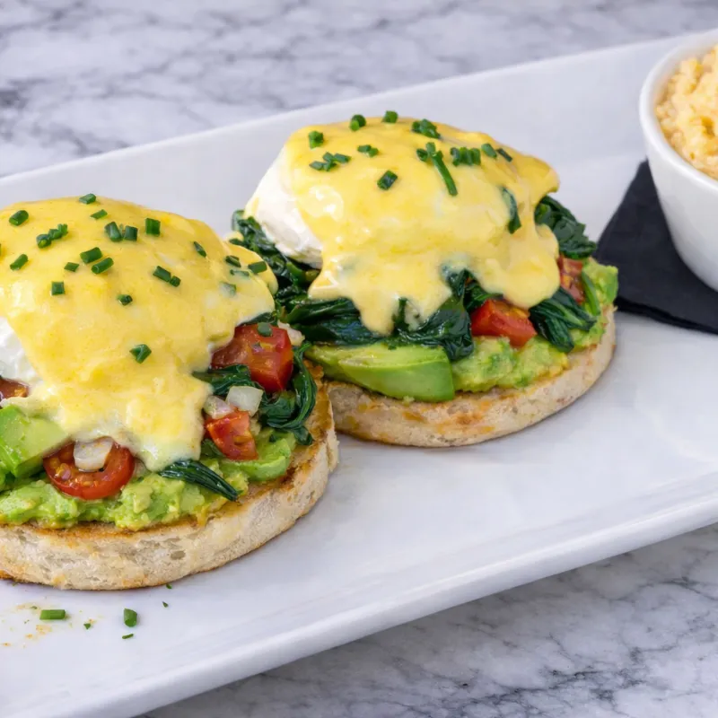 Florentine benedict brunch dish at Easy Like Sunday in Greensboro NC