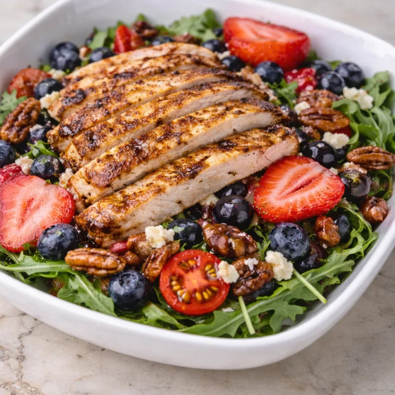 Berry salad brunch dish at Easy Like Sunday in Greensboro NC