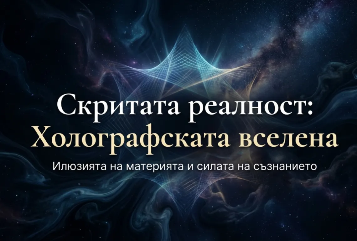 холограма и текст скрита реалност холографска вселена