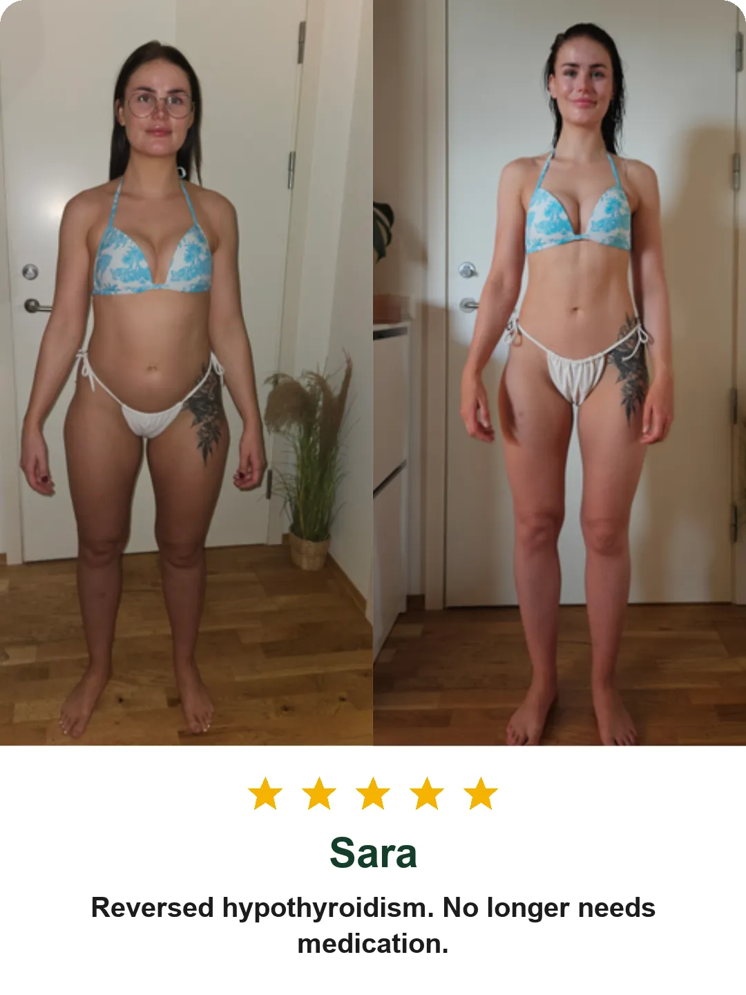 Client message describing lasting results and renewed energy