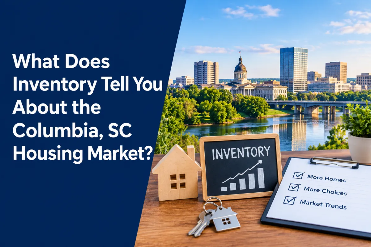 Columbia TN housing market inventory with homes for sale in a Middle Tennessee neighborhood