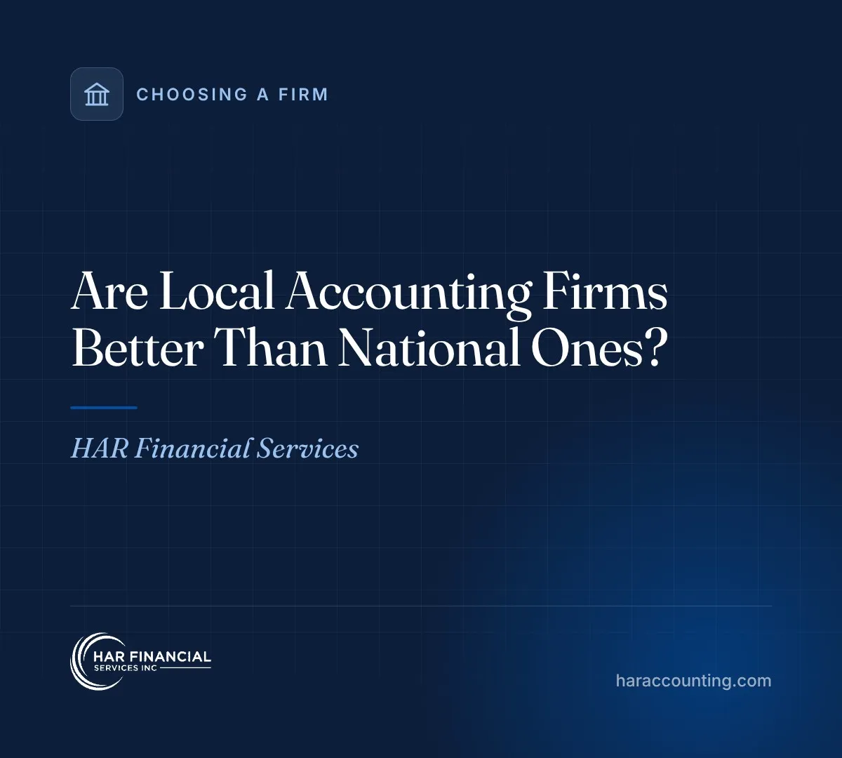 Are Local Accounting Firms Better Than National Ones?