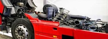 Lift gate diagnostics and repair equipment in service area