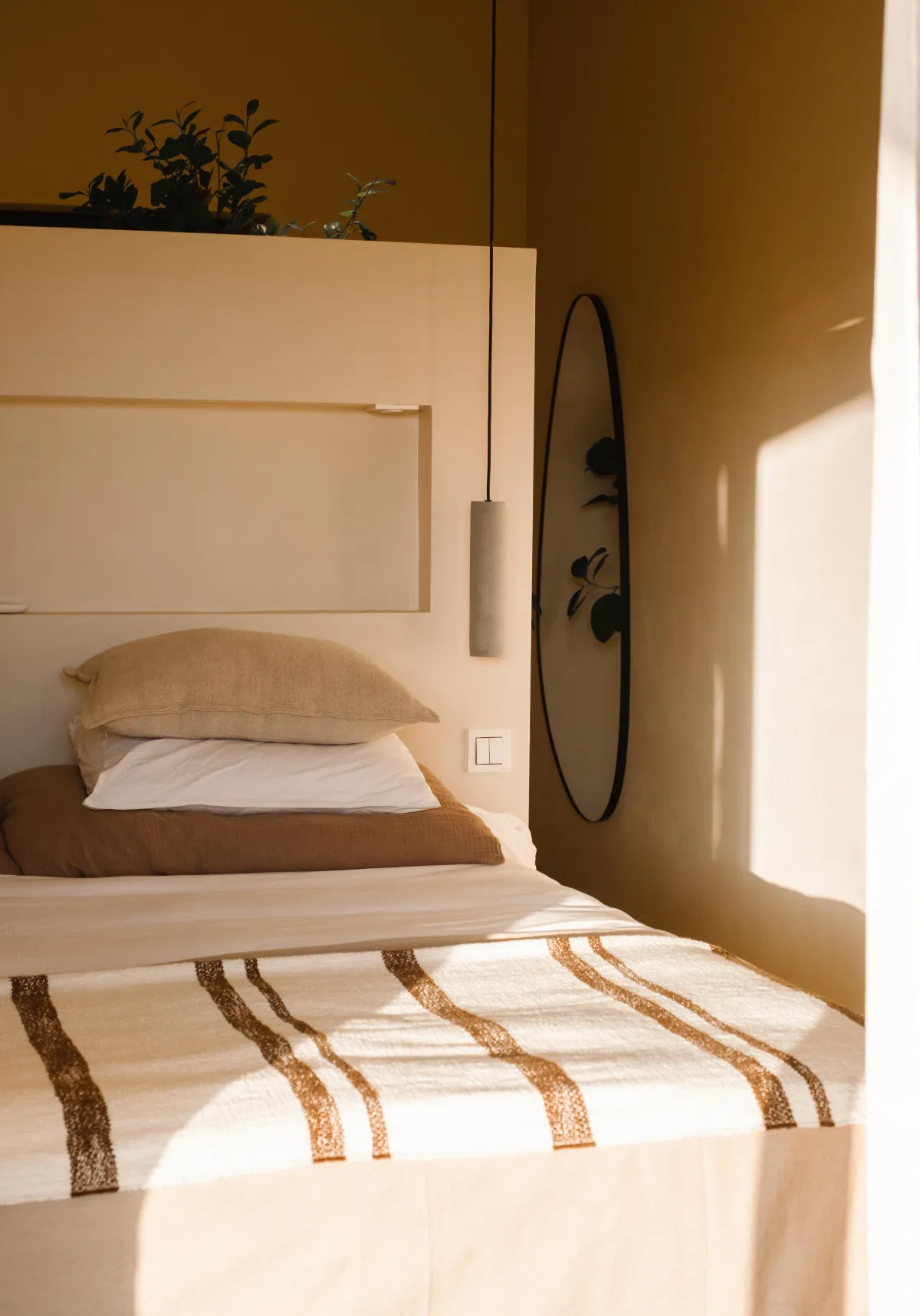 Comfortable bedroom with king-size bed and natural light