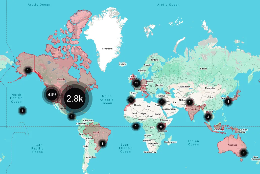 F3 Nation Map