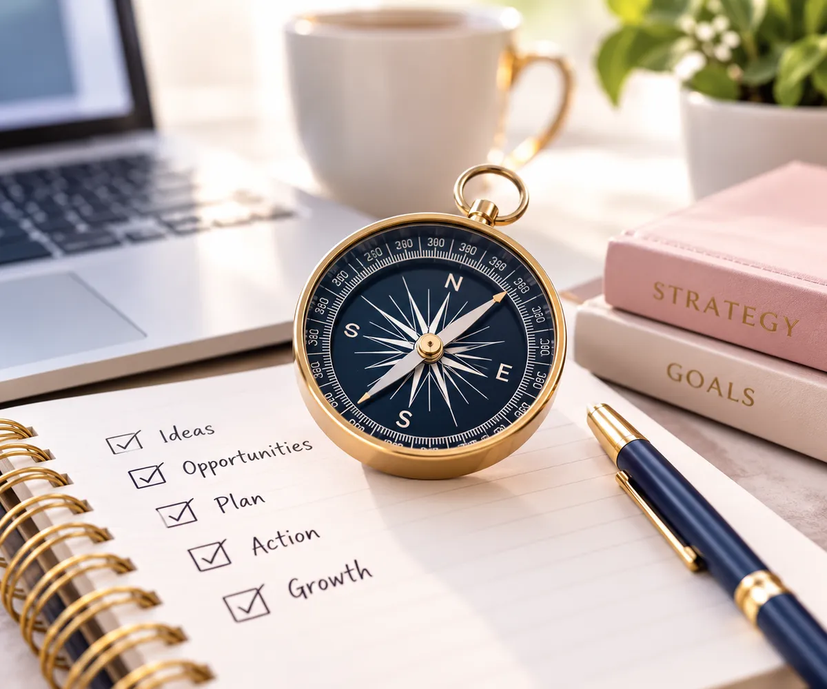 Women entrepreneurs reviewing strategic business growth plans together