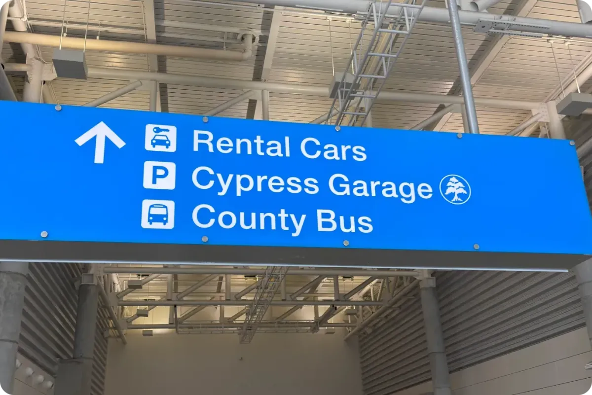 Fort Lauderdale FLL Cypress Garage airport car rental pickup with Amped Auto Rentals