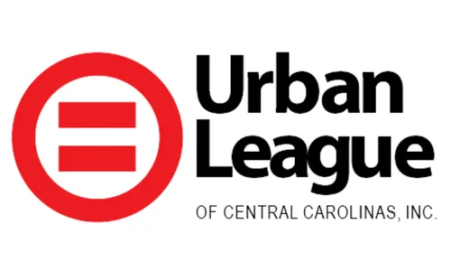 The logo for Urban League. A red circle with a red equals inside it.