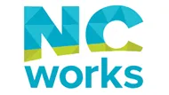 The logo for NC Works in blue text.