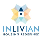 Logo for Inlivian with the subtext "Housing redifined". Features a ge