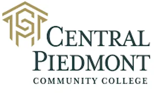 Logo of Central Piedmont Community College featuring an intertwined geometric design above the college name in capital letters.