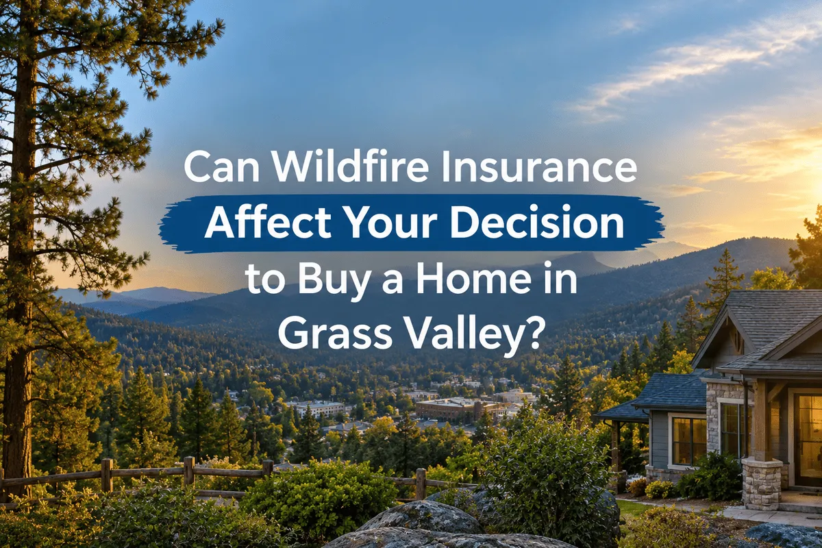 Grass Valley home surrounded by trees with wildfire insurance considerations