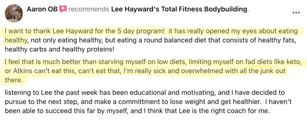 Aaron's Review of the High Energy Fat Loss Program