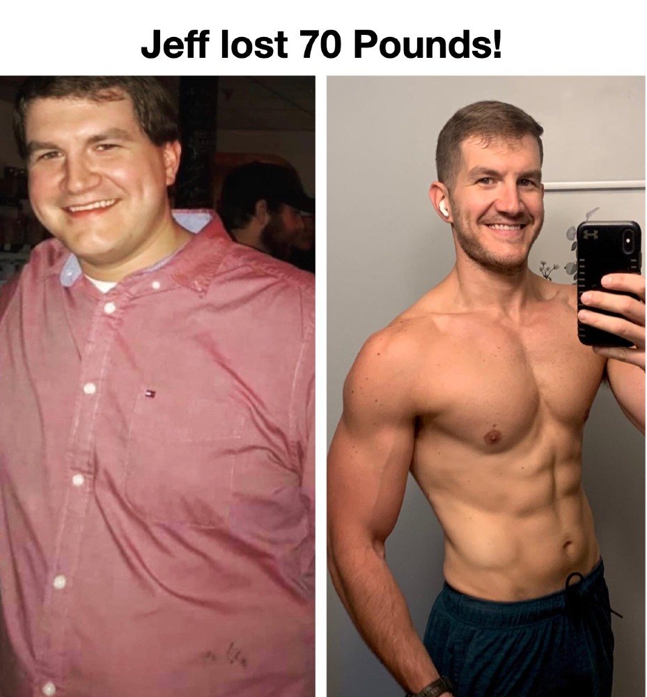 Jeff lost 70 pounds
