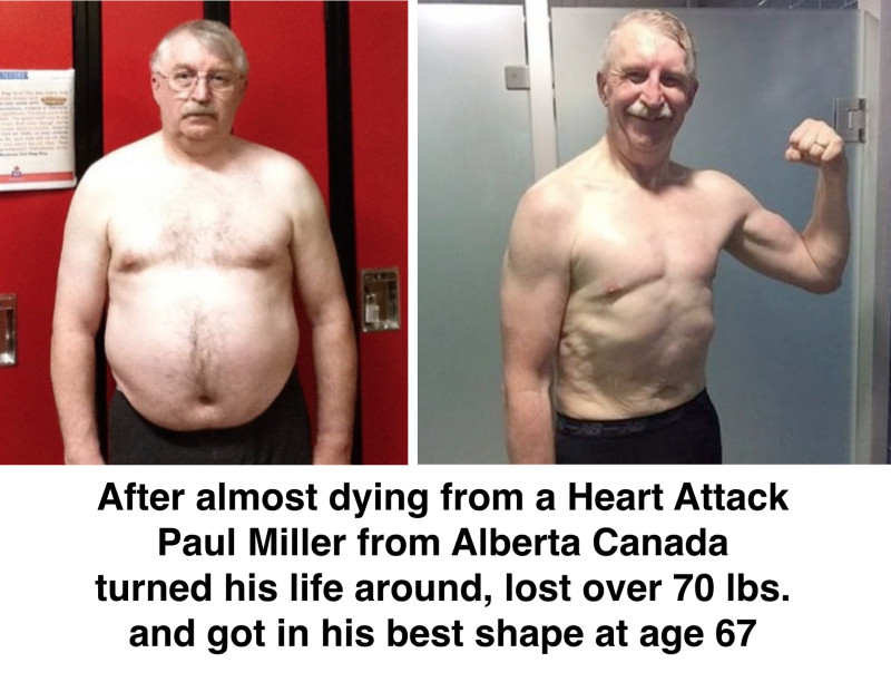 Paul lost over 70 pounds starting in his 60's