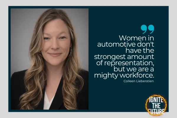 Colleen Lieberstein discussing confidence, curiosity, and communication in automotive leadership