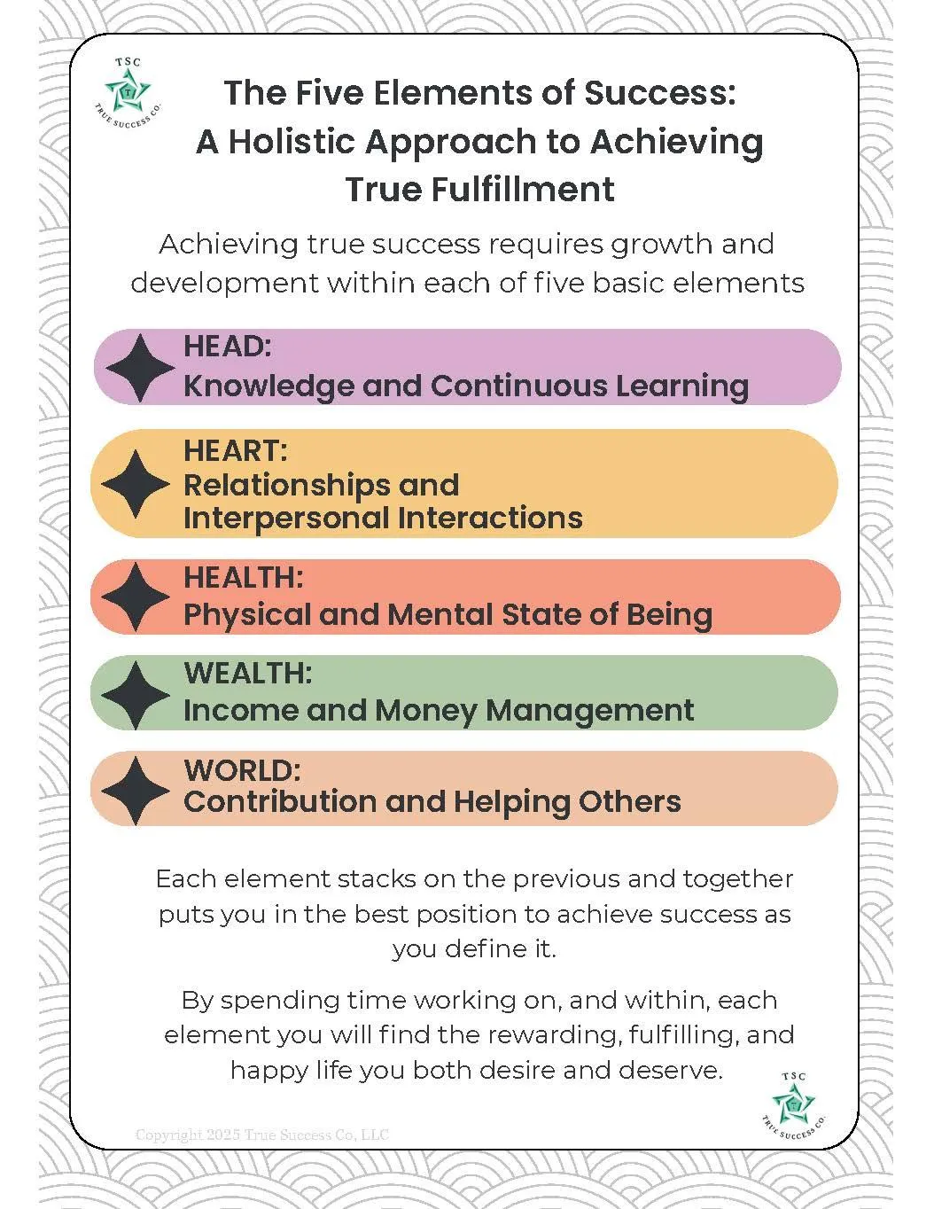 The Five Elements of Success Infographic