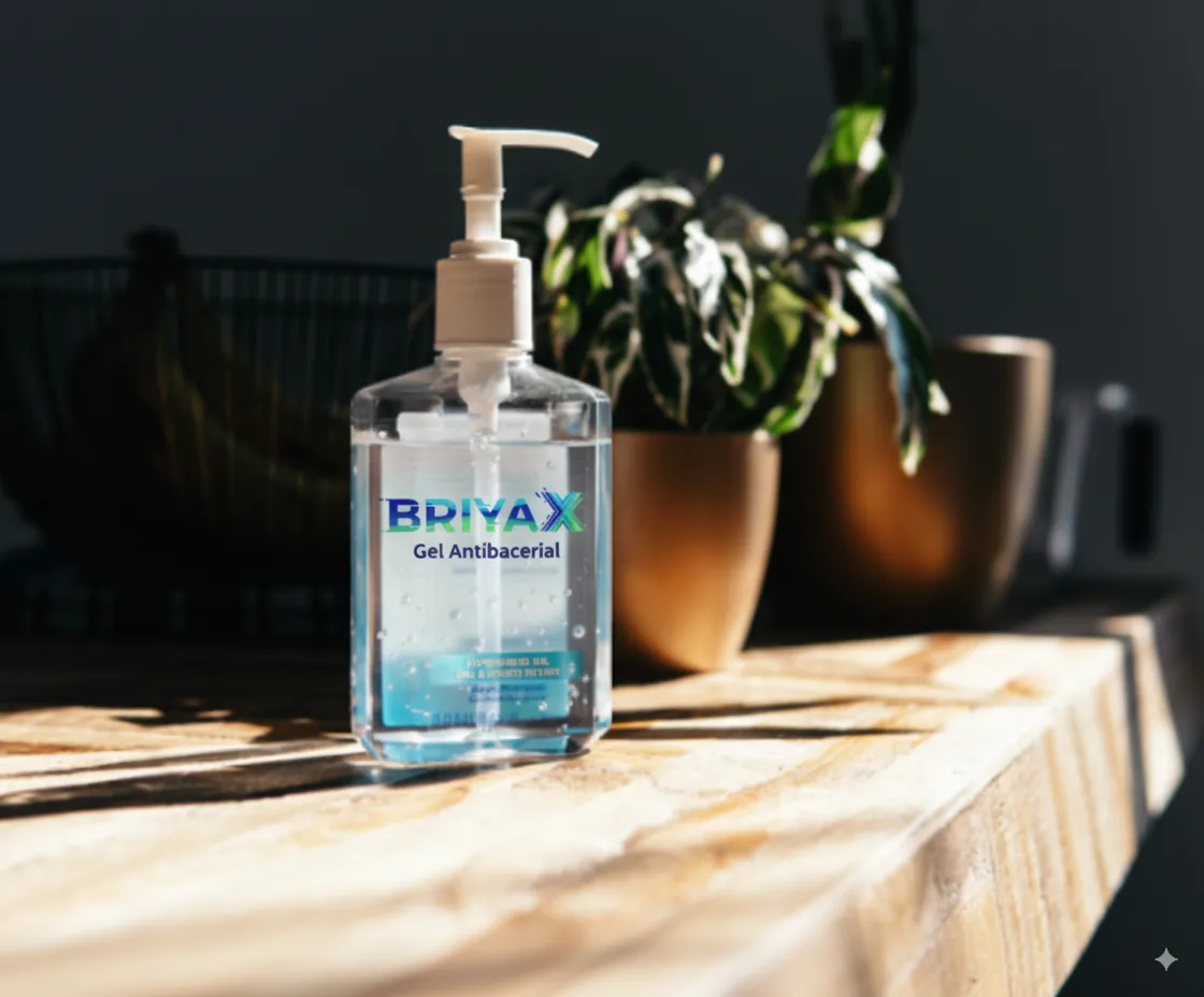 white and blue plastic bottle on brown wooden table