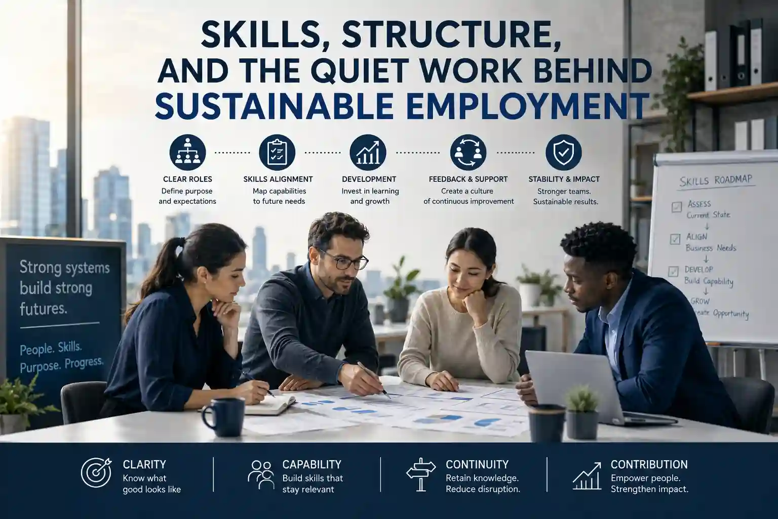 work behind sustainable employment