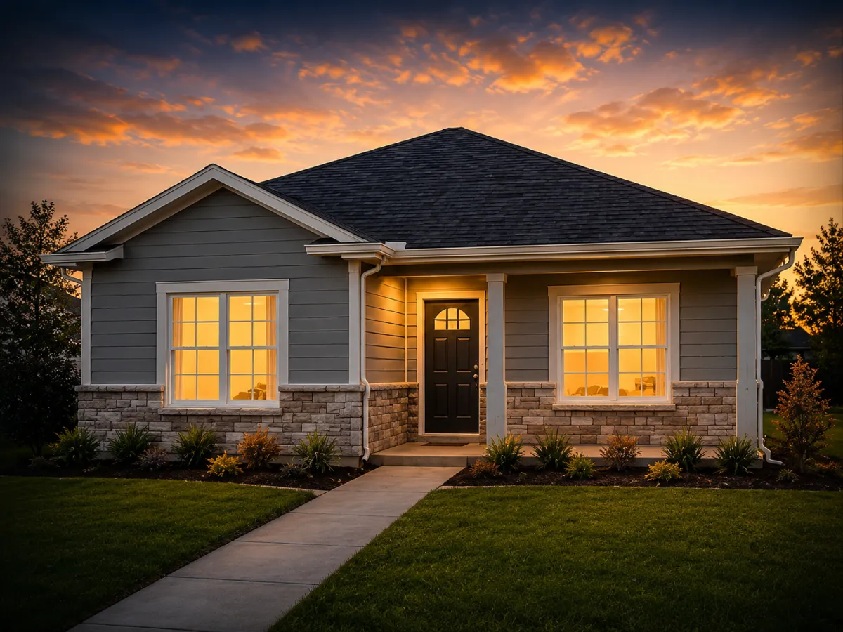 Detailed illustration of a clean, stable single-family residential home
