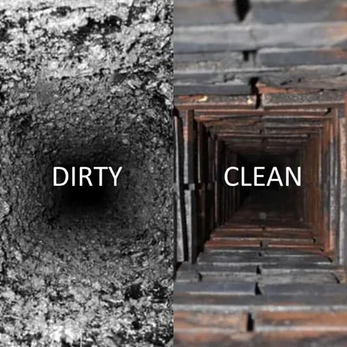 Dirty vs clean chimney