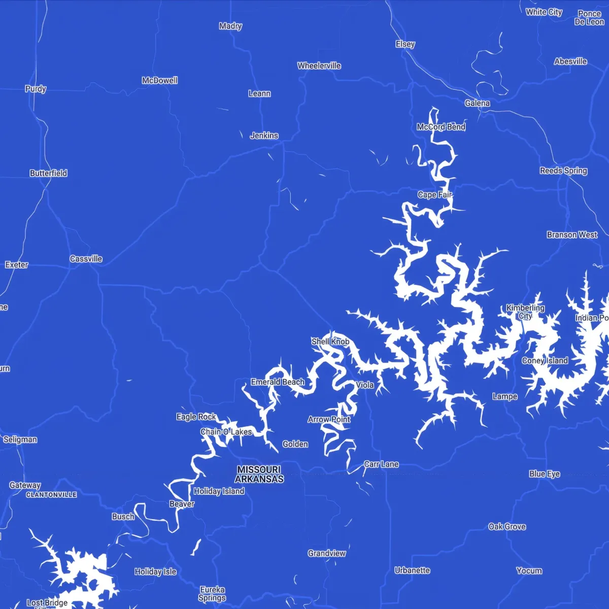 Map of Shell Knob and surrounding areas