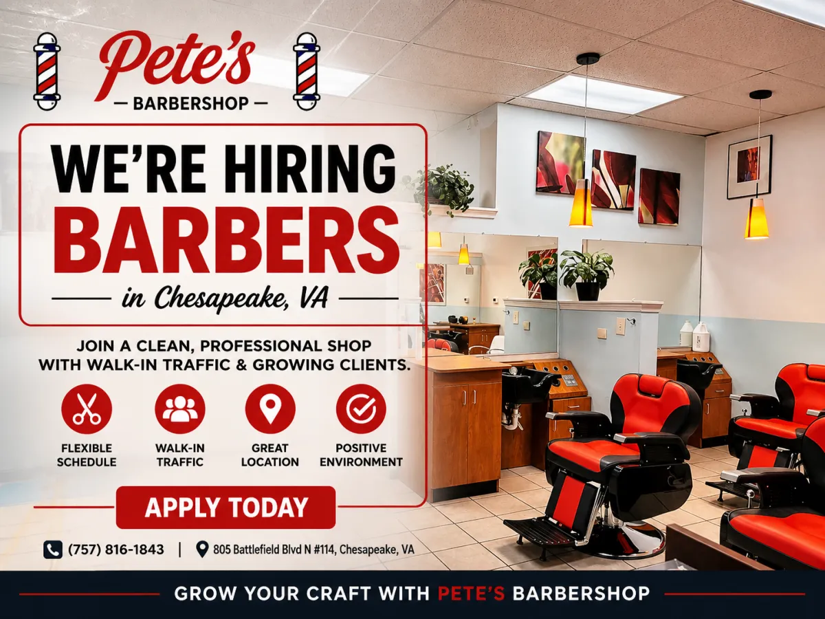 Barbershop interior at Pete’s Barber Shop