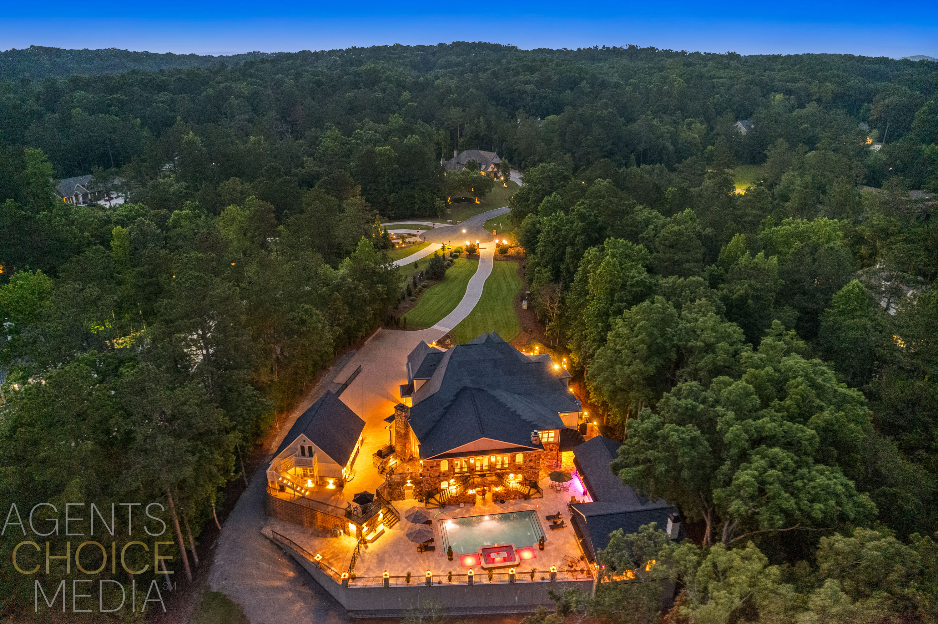 Zillow Showcase video Atlanta listing. Luxury twilight real estate photography