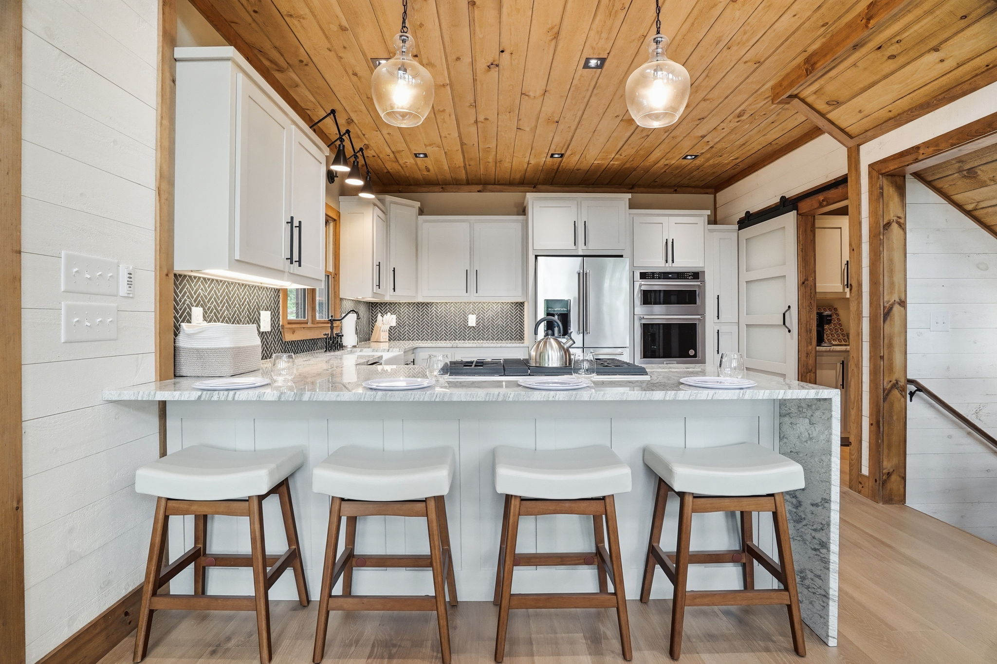 Decluttered kitchen prepared for a real estate photography appointment