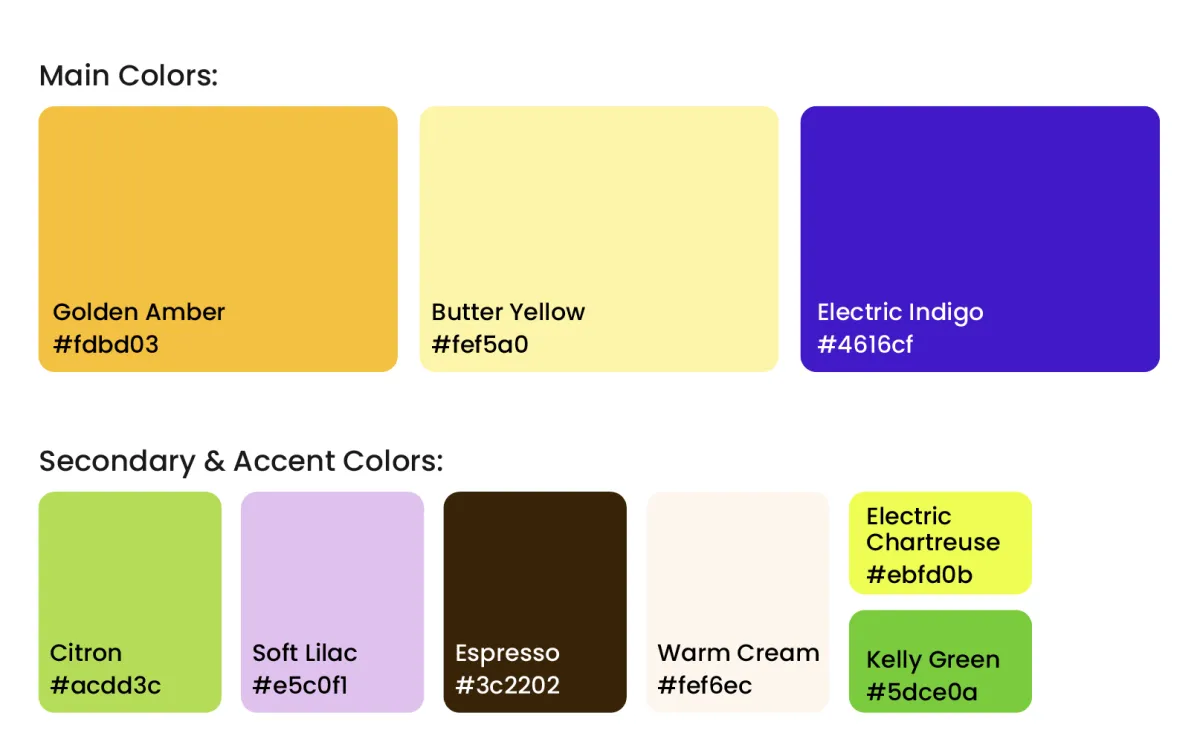 Golden Our color palette