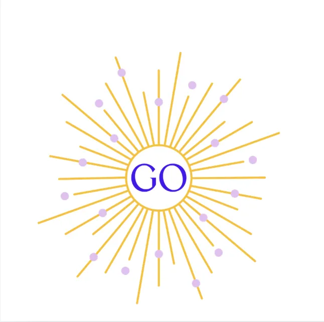 GO sunburst logomark