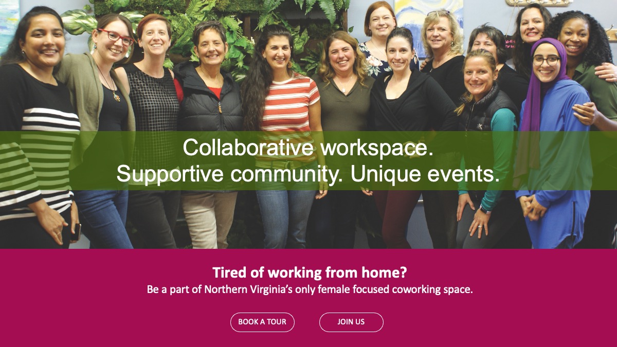 diverse group of women on website homepage