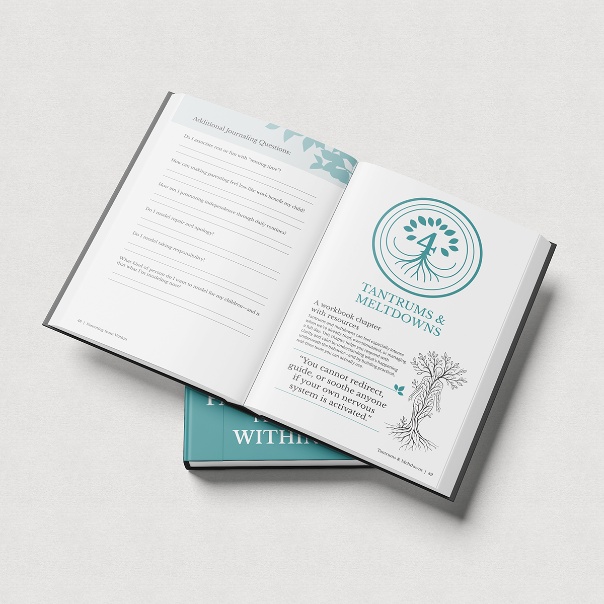Parenting book design sample