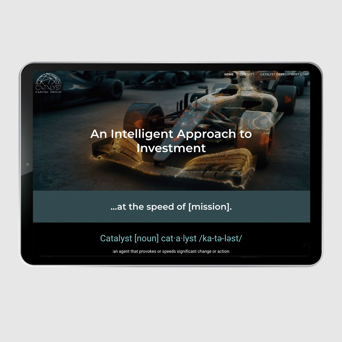 website design sample or investment company