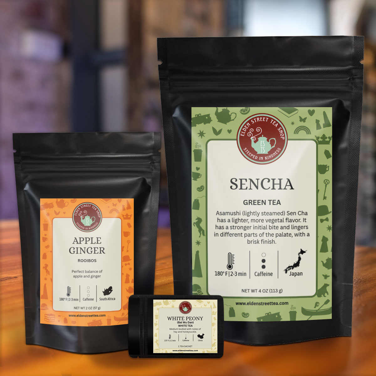 custom tea label design samples