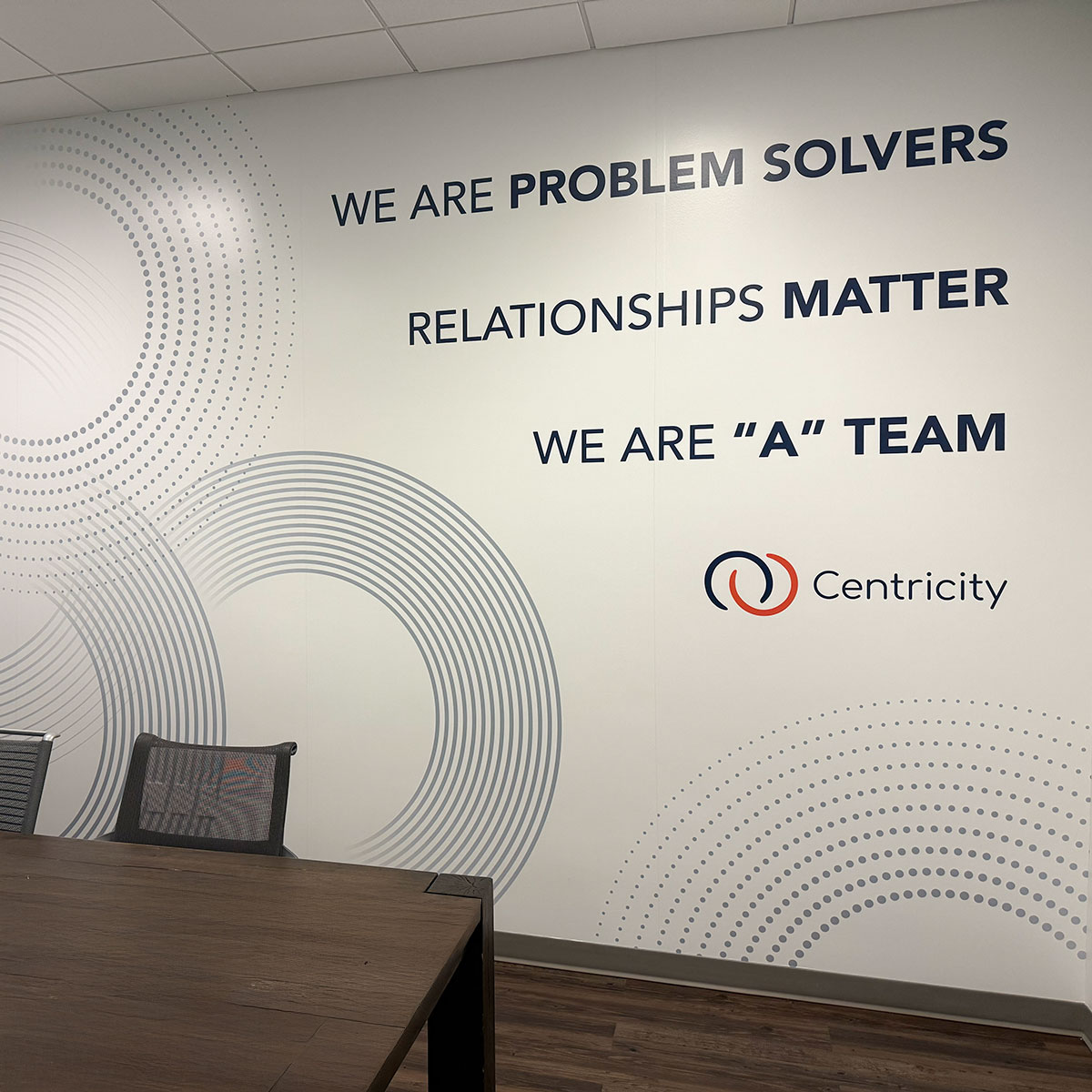 Centricity conference wall graphics