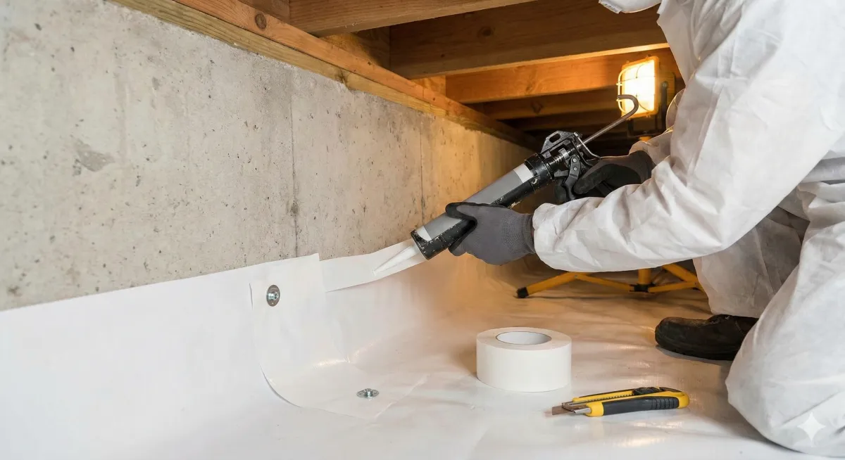 Road construction with warning signs and materials