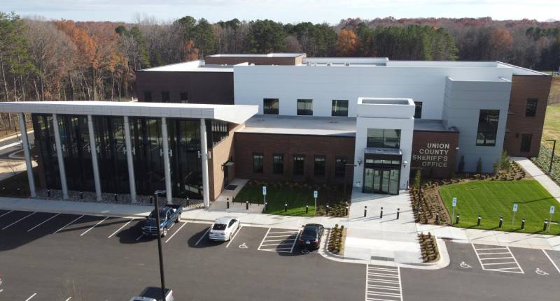 Entrance area of the Union County Detention Center where inmates are processed.