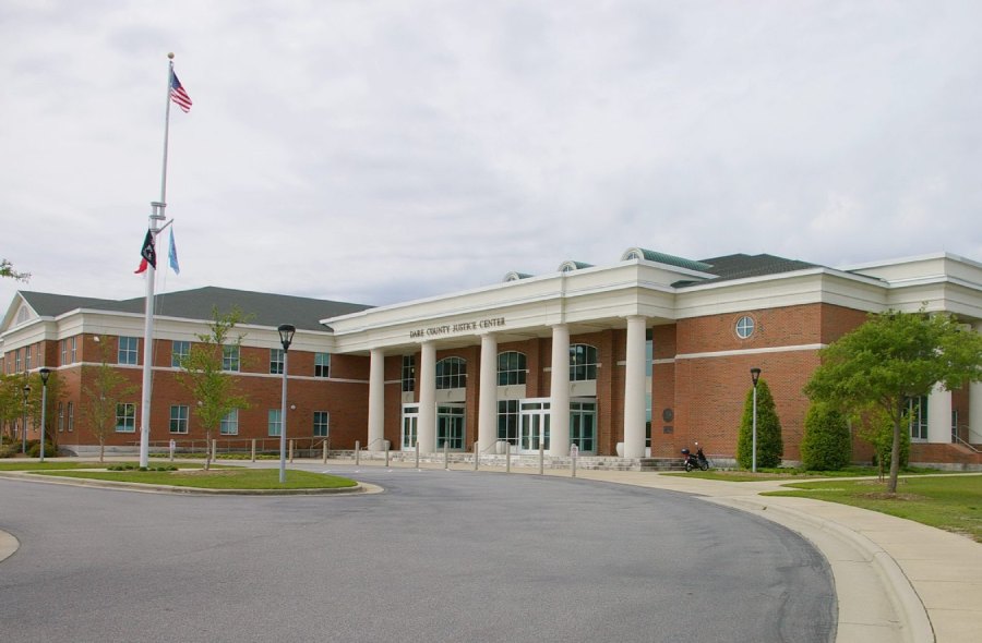 Exterior of the Dare County Detention Center serving Manteo and surrounding communities.
