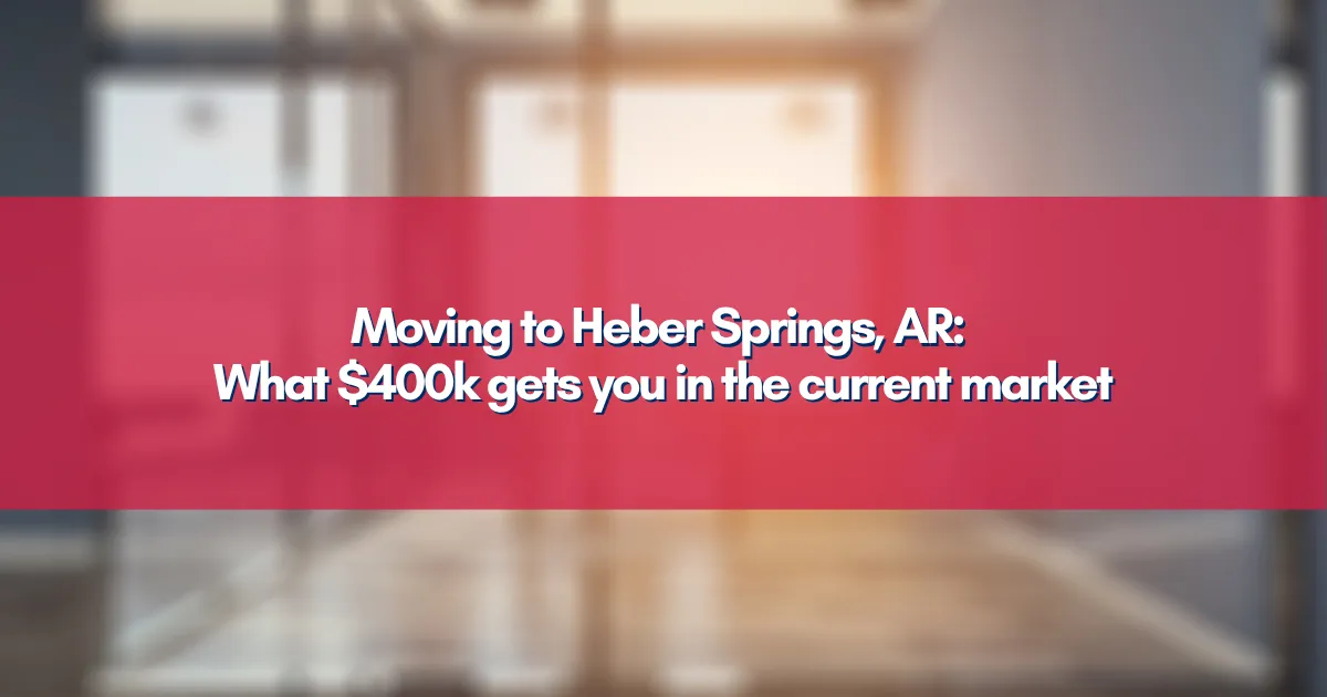 A modern 4-bedroom home in Heber Springs AR with a large manicured lawn