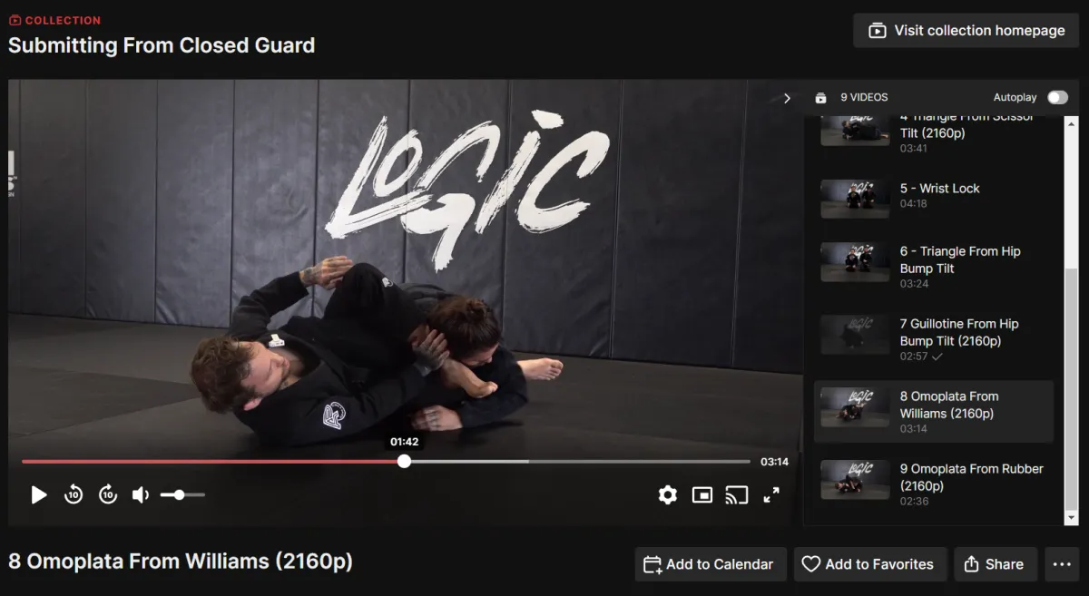 submitting from closed guard omoplata