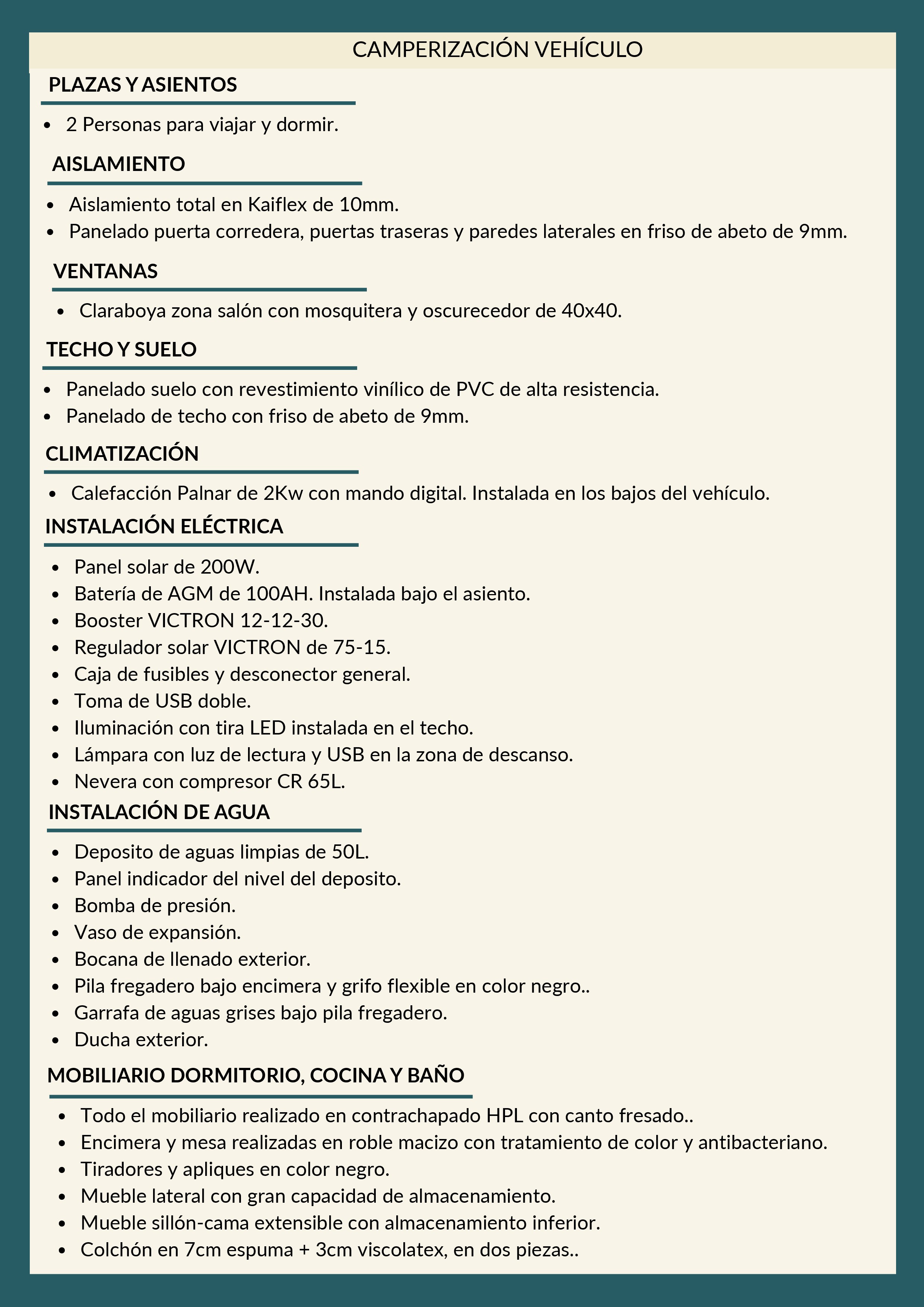 Camprizacion camper and co vw