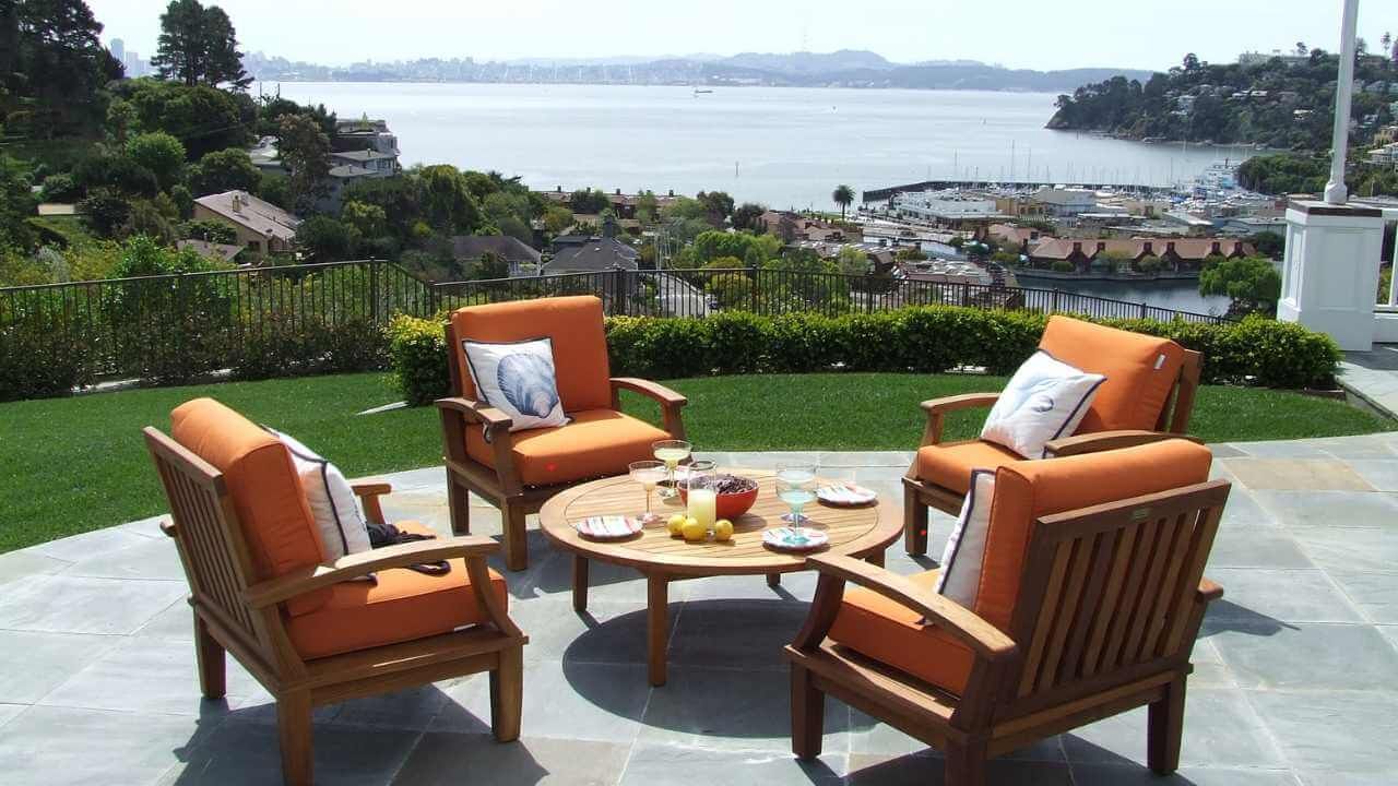modern concrete patio