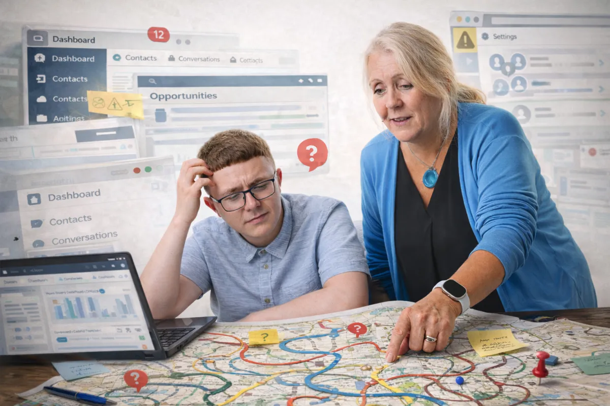 The CRM that promises the world… then hides the buttons