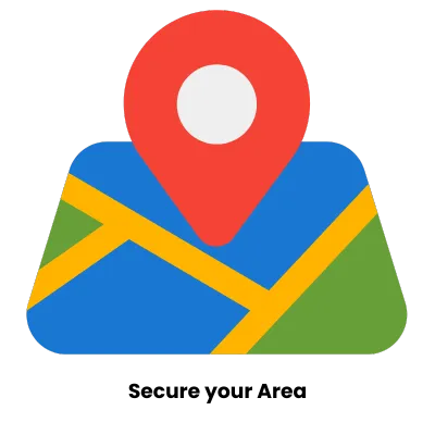 Map with a location pin icon, symbolizing exclusive service areas and priority job leads for professionals on OddJobNation.